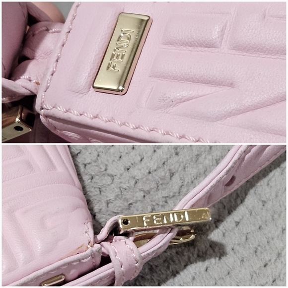 FENDI Baguette bag Leather Vintage FF Logo - Picture 11 of 16